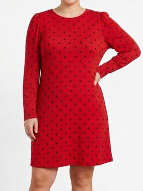 Red Polka Dot Midi Dress